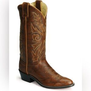 JUSTIN MEN'S MARBLED DEERLITE WESTERN BOOTS - ROUND TOE SIZE 9 1/2EE